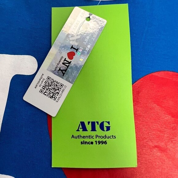 ATG Women’s I Love New York Short Sleeve T-Shirt Blue/Multi Small New - Picture 8 of 8